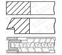 Kit fasce elastiche GOETZE 08-440700-00 per BMW 1 (E87) 1.6 2007-2011