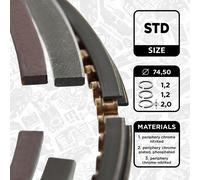 Kit fasce elastiche VW SKODA SEAT 1,4 1,5 04E198151AB 04E198151B 04E198151F CMBA