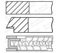 Kit fascia elastica GOETZE 08-440700-00 per BMW 1 (E87) 1.6 2007-2011