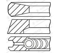 Kit fascia elastica GOETZE 08-854700-00 per ZASTAVA RIVAL Autobus 2.8 1997-2001