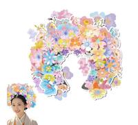 Kit fascia per capelli, kit copricapo con fiori fatti a mano | Kit pacchetto materiale -capelli,Strumento di decorazione dei capelli 'eredità culturale per festival culturali di, attività c