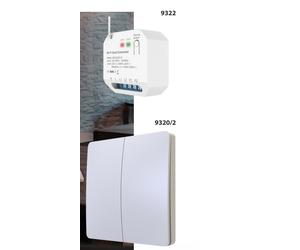 Kit Feb Elettrica rele tapparelle doppio e pulsante wireless doppio - 9304