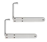 Kit Ferma Imposte in Plastica FP14 - Set da 2 Ganci Fermapersiana | Colori: Bianco, Nero, Verde (Bianco)