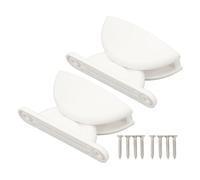 Kit fermo porta, fermaporta in nylon a forma di, supporto sicuro e affidabile per, rimorchio, set da 2 pezzi con staffa di montaggio e viti (Bianca)