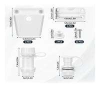Kit ferramenta di ricambio per refrigeratori per igloo 4 cerniere 2 chiusure 1