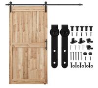 Kit ferramenta for porta scorrevole da 2 pezzi Mini binario for fienile e silenzioso for pannello largo 4/5" a 1-1/8" con gancio a forma di J Liscio e silenzioso(3 sets 6pcs)