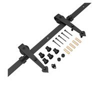 Kit ferramenta for porta scorrevole del fienile adatto for singola in legno, meccanismo for resistente for interni ed esterni con guida a pavimento(152CM-5FT)