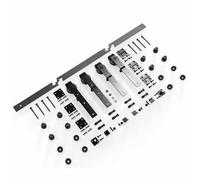 Kit ferramenta for porte da fienile, binari sospesi for for, accessori for doppie pieghevoli (combinazione a 4 porte), for e armadietti(10FT Track)