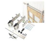 Kit Ferramenta For Porte Scorrevoli,binari For Porte Scorrevoli In Acciaio Inossidabile,accessori For Rulli For Binari For Porte Singole,scorrimento Fluido(72" Track (Single Door))