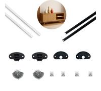 Kit Ferramenta JUNIOR-1 per Armadi Scorrevoli Max H 120cm con Binari e Carrelli