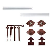 Kit Ferramenta JUNIOR 4 per Armadi Scorrevoli Max 50Kg con Binari e Carrelli