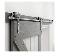 Kit ferramenta per porta scorrevole, Di porte scorrevoli in acciaio inossidabile adatto for porta singola, kit di ferramenta for del fienile con gancio a 4 tipi Scorrevole e silenziosa(5.5FT-167CM)