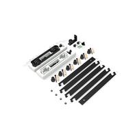 Kit ferramenta per porta scorrevole, Kit porta scorrevole, del fienile da 6/6,6 piedi, kit binario nero, adatto for singola in legno, forma a J Scorrevole e silenziosa(6FT 183CM Rail Kit)