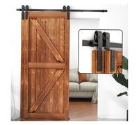 Kit ferramenta per porte scorrevoli a libro Kit di ferramenta for porta scorrevole in acciaio al carbonio for doppia, nero, diverse misure(96.1" Track (Double Doors))