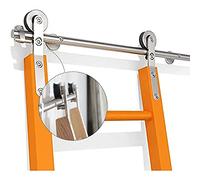 Kit Ferramenta Porta Scorrevole Con Scala - Kit Ferramenta Scala A Scomparsa, Accessori Binari Per Porta Scorrevole Del Fienile, Binari Per Scale Scorrevoli Libreria(800cm(26.2 ft) track kit)