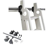 Kit Ferramenta Scale Scorrevoli Per Biblioteche, Accessori Perbinari Per Porte Scorrevoli Fienile, Binari Sospesi Scale Mobili, Uffici, Soffitte, Scantinati, Biblioteche(300cm(9.8 ft) track kit)