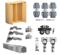 Kit Ferramenta Scorrevole Per Anta Mobili E Armadi Pieghevole Opzione Soft 50kg.