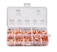 Kit Ferrules a filo 250 pcs, kit per connettore a tubo di rame a 7 dimensioni rondelle di terminale elettrico per collegamento del filo nelle apparecchiature di distribuzione