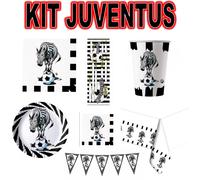 Kit festa 93pz JUVENTUS - bianconero compleanno TAVOLA ADDOBBI PARTY SET piatti