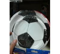 kit festa calcio pallone 8 piatti piccoli 8 grandi 16 tovaglioli 8 bicchieri