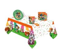 Kit Festa di Compleanno 44 Gatti per 24 Persone - Set Addobbi Decorazioni da Tavola 44 Cats Party Bambino Bambina (24 piatti, 24 bicchieri, 32 tovaglioli, 1 tovaglia)