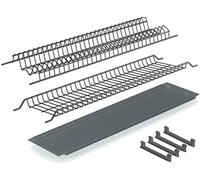 Kit Fhuller Scolapiatti 86 cm Zincato Nero Ardesia da Incasso per Mobile Pensile cm. 90 completo di Vaschetta