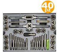 KIT FILIERA 40 PZ PROFESSIONALE MASCHI E FEMMINE KIT FILIERE 40 PZ IN VALIGIA