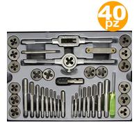 Kit Filiera Maschi e Femmine 40 Pezzi Professionale Set Filiere in Valigetta