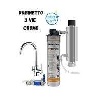 KIT FILTRAZIONE EVERPURE 4C EV960112 FILTRO CON RUBINETTO 3 VIE e lampada uv