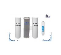 Kit filtri 10'' 4 stadi per contenitore a bicchiere depuratore acqua osmosi inve