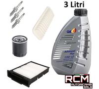 Kit Filtri, 3 LT Q8 10W40, Candele Citroen C1 Toyota Aygo Peugeot 107