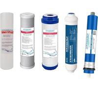 Kit Filtri Acqua 5 Stadi Ricambio Osmosi Inversa Depuratore Acqua con Membrana Osmosi Inversa 75 GPD Filtri Acqua Italia®
