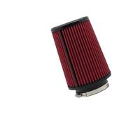 Kit filtri auto Filtro aria da 76 mm, 4 pollici, per auto, sport, corse, sistemi di aspirazione a freddo, kit filtri, scatola, adattatore per tubi, cono, ricambi Filtro aria condizionata(76mm-Red)