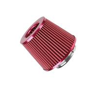 Kit filtri auto Kit filtro aria Filtro a cono a freddo per auto in spugna ad alto flusso Prestazioni da corsa sportivo conico Filtro aria condizionata(Red 64mm)