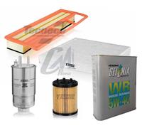 KIT FILTRI FIAT GRANDE PUNTO 1.3 MJT PURFLUX EURO4 + 4L OLIO MOTORE SELENIA 5W40