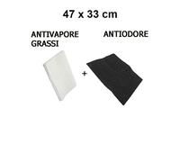 KIT FILTRI FRIGGITRICE UNIVERSALI ANTIODORE ANTIGRASSO 47X33 Cm - JC SPARES®