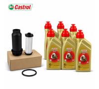 Kit Filtri Idraulici Inkl. Castrol 6L Olio Cambio per FORD Powershift 6-Marce