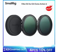 Kit filtri SmallRig Action 6 per DJI Osmo Action 6 con effetto 1/4 Black Mist/Filtro ND16 e CPL e copriobiettivo in silicone - 5896