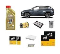 Kit Filtri Tagliando + 6 Litri Olio compatibili con Tucson TL,TLE 1.7 CRDi 85 Kw 116 Hp