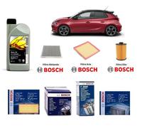 Kit Filtri Tagliando Bosch + Olio Opel Corsa D 1.2 1.4 Benzina e GPL
