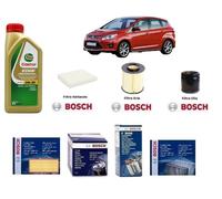 Kit Filtri Tagliando Bosch + Olio per Ford C-Max 2.0 Metano LPG CNG 107 Kw