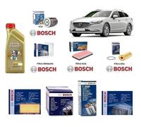 Kit Filtri Tagliando Bosch + Olio per Mazda 6 GH 2.0 MZR-CD 103 Kw 140 Hp
