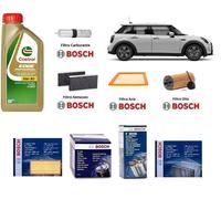 Kit Filtri Tagliando Bosch + Olio per Mini F55 Cooper D 85 Kw 116 Hp