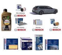 Kit Filtri Tagliando Bosch + Olio per Peugeot 508 1.6 BlueHDi 88 Kw 120 Hp