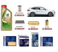 Kit Filtri Tagliando Bosch + Olio per Porsche Cayenne ( 92A ) 3.0 Diesel