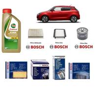 Kit Filtri Tagliando Bosch + Olio per Suzuki Swift IV 1.2 69 Kw 94 Hp