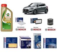Kit Filtri Tagliando Bosch + Olio per Suzuki Swift IV ( FZ,NZ ) 1.2