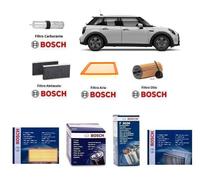 Kit Filtri Tagliando Bosch per Mini F55 Cooper D 85 Kw 116 Hp