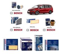 Kit Filtri Tagliando Bosch + Olio per Audi Q2 1.6 TDi 85 Kw 115 Hp