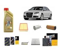 Kit Filtri Tagliando + Castrol per Audi A4 8EC,B7 3.0 TDI quattro 150 171 Kw